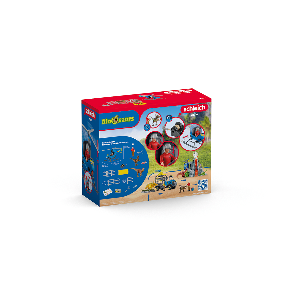 Schleich DINOSAURS 72216 Elicottero Salvataggio playset dinosauri