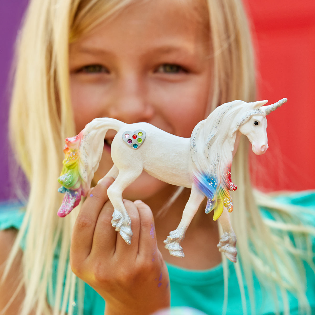 Schleich Bayala 70725 Stallone unicorno arcobaleno bianco