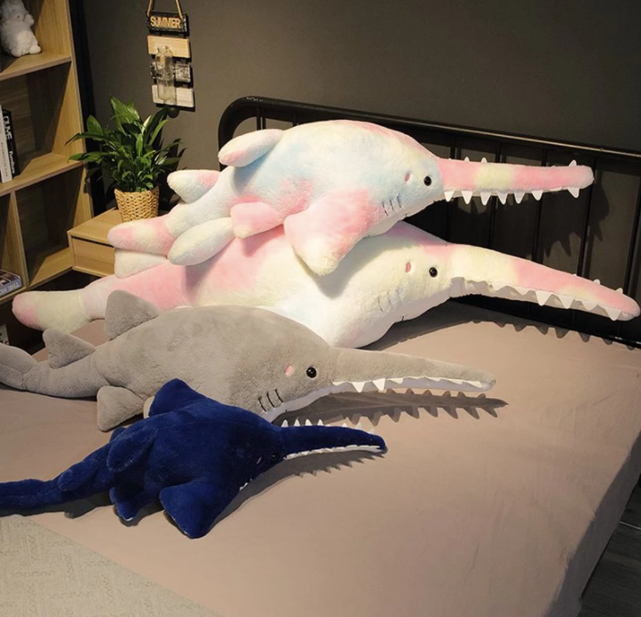 ToyalFriends Ocean Friends squalo peluche 55cm grigio denti grandi