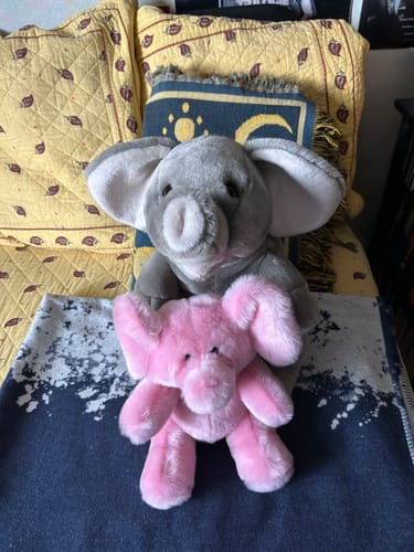 La Pelucherie Jungle Elefante Victor peluche Small 25 cm bianco