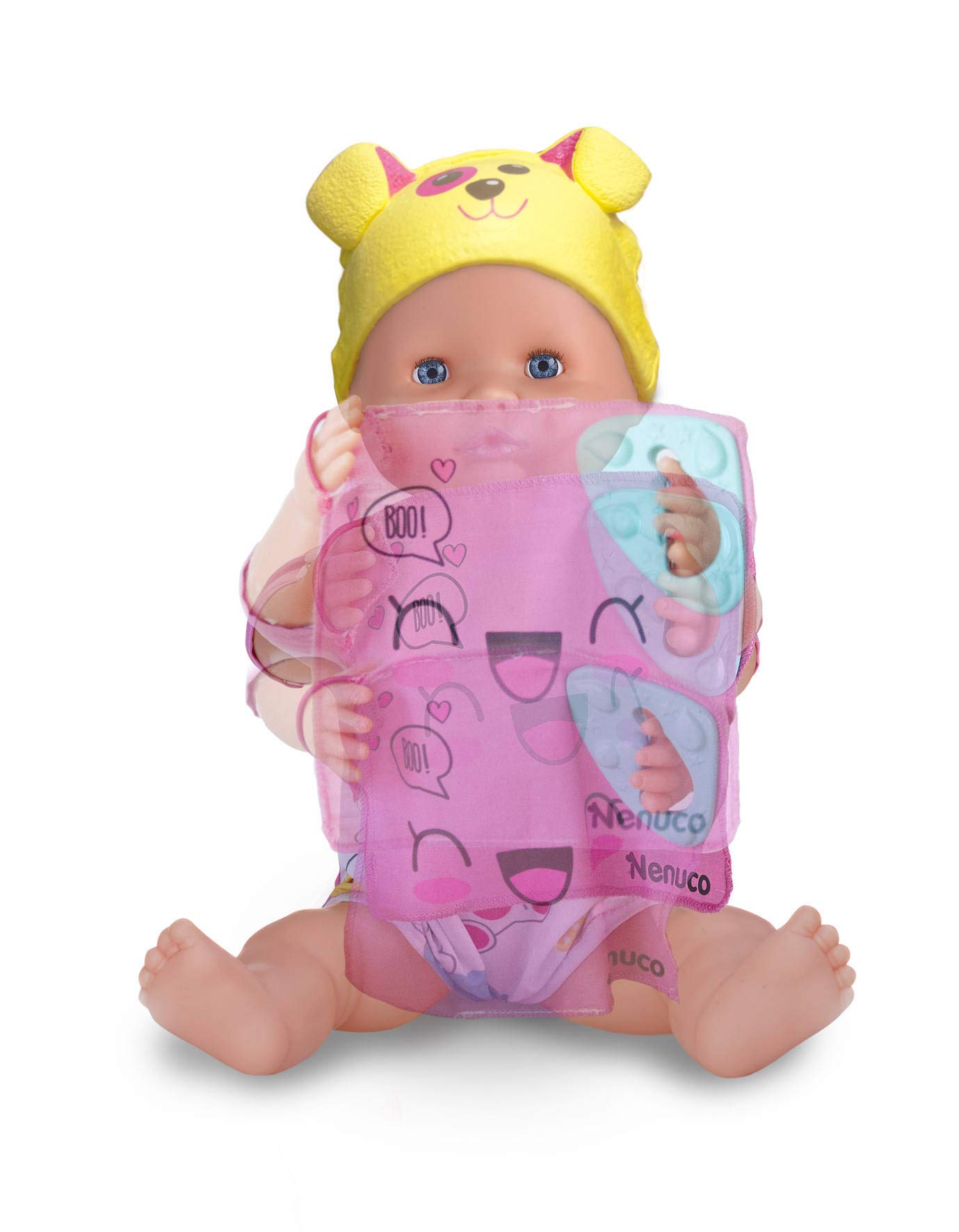 Nenuco Bambolotto interattivo 5 giochi bambola 42 cm con coperta
