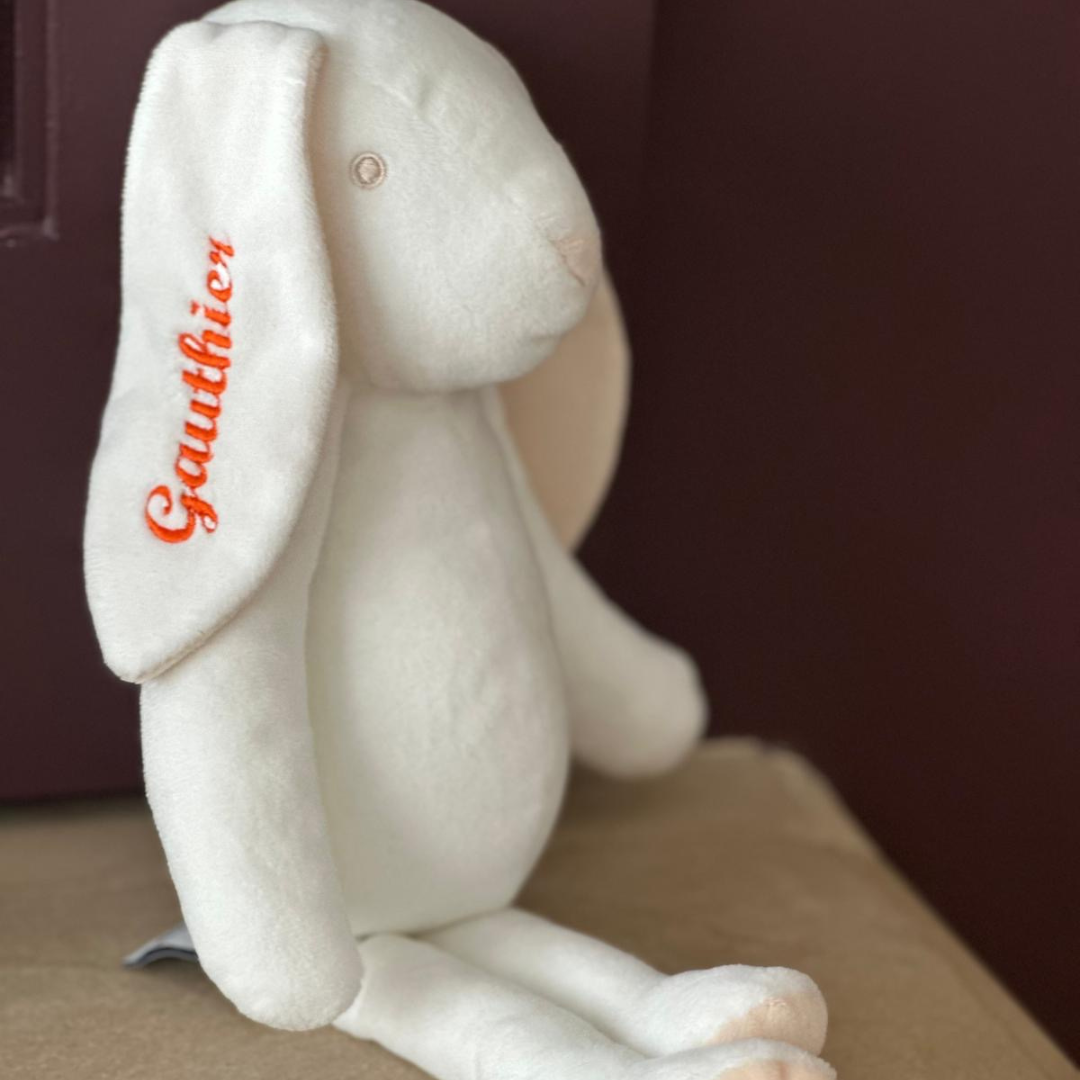 La Pelucherie First Rabbit peluche coniglio 35cm bianco ipoallergenico