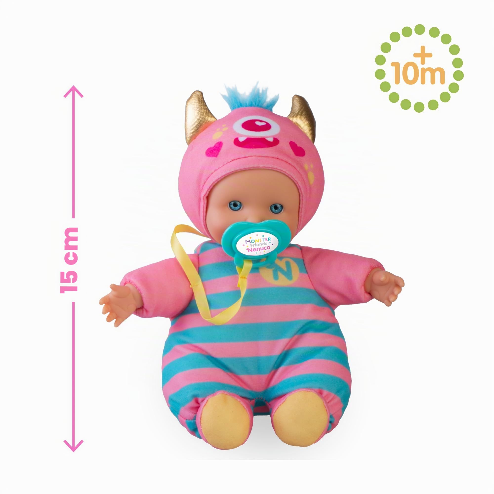 Nenuco Bambole NFNB1100 Bambola 15 cm Rosa Monster Friends