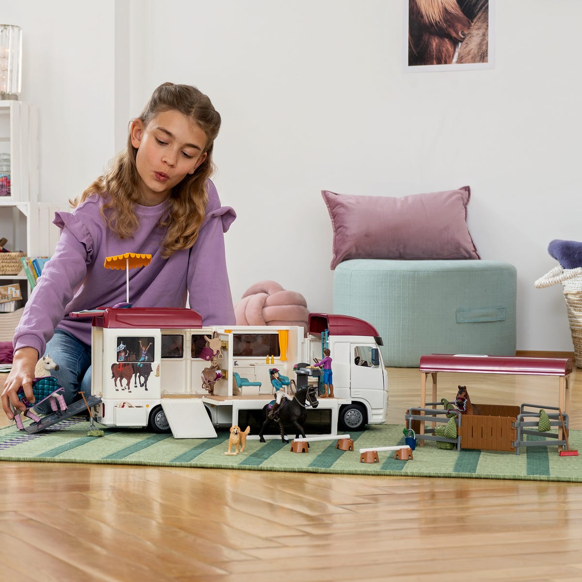 Schleich Horse Club Van Trasporto Cavalli Playset 42619 Lisa