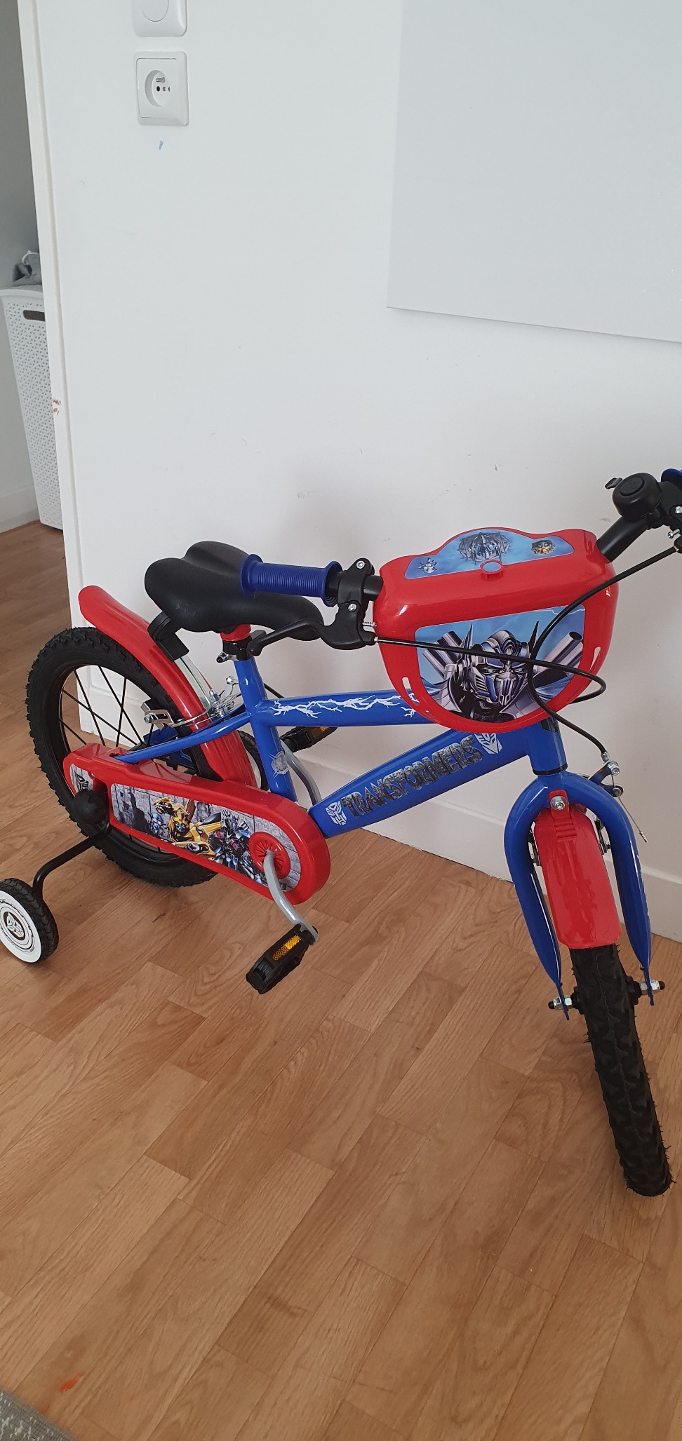 Transformers bici bambino 16 pollici blu 4-6 anni rotelle
