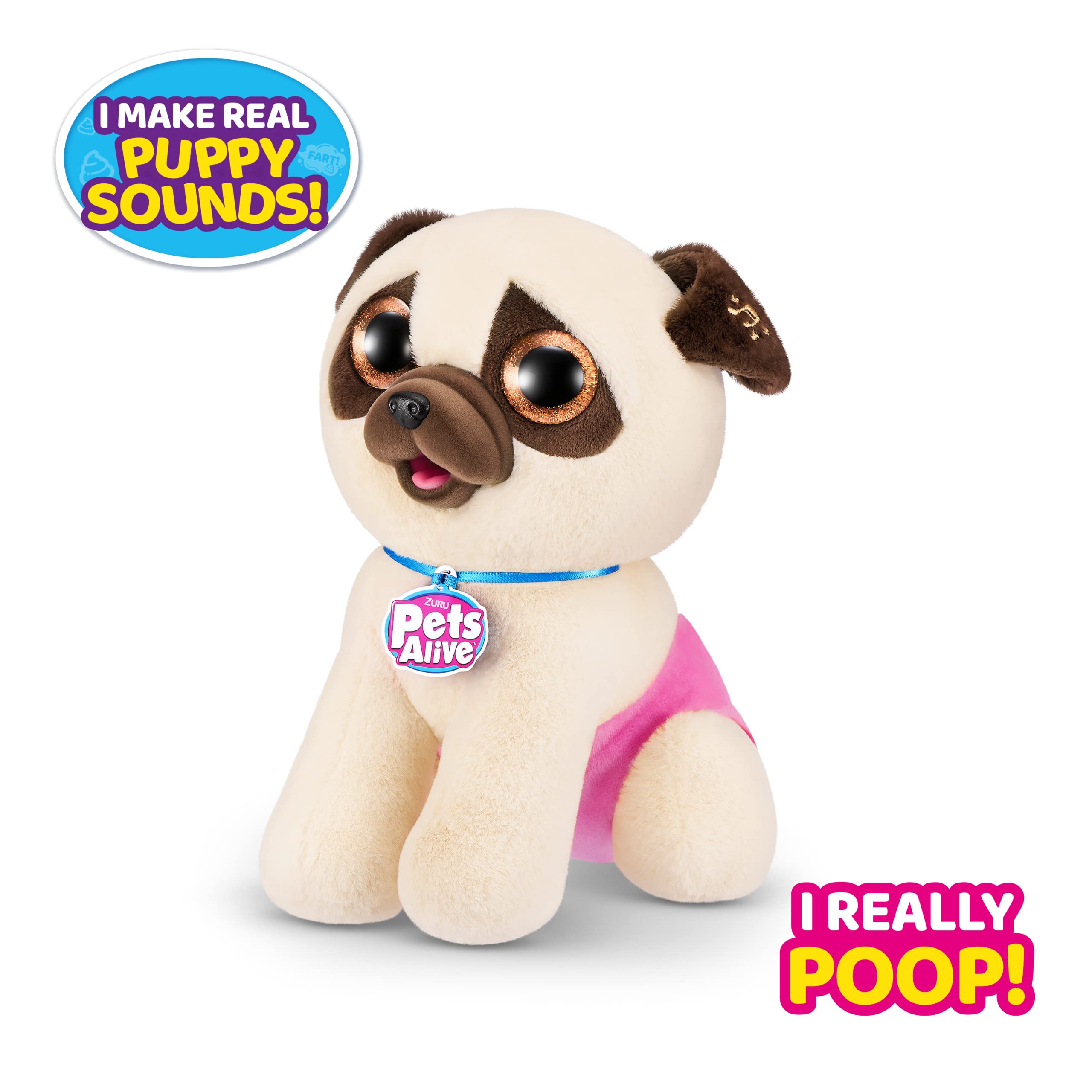 Pets Alive Pooping Puppies peluche cucciolo Carlino interattivo