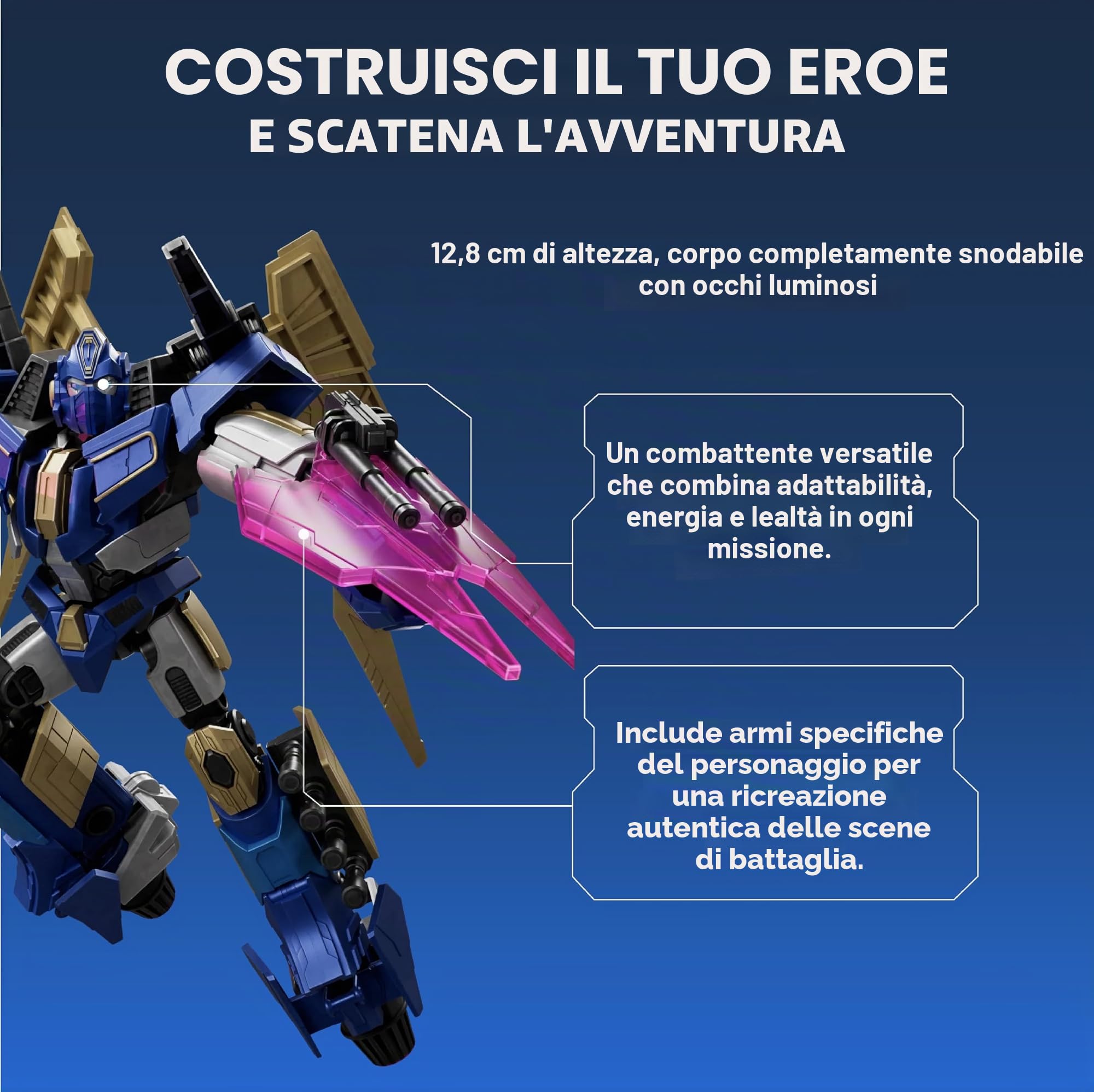 Blokees Transformers Sentinel Prime model kit 91 pezzi LED