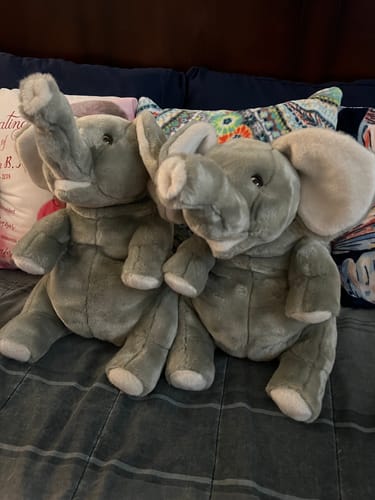 La Pelucherie Jungle Elefante Basile peluche 40 cm grigio