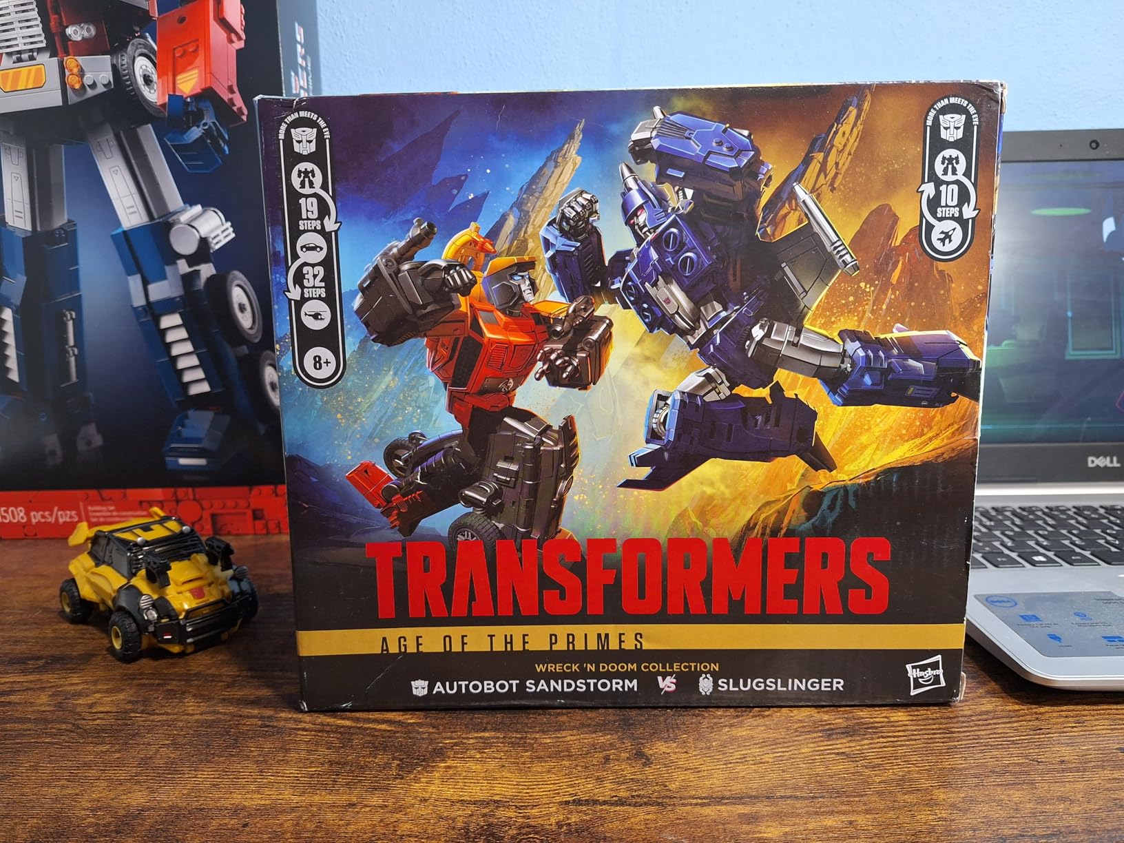 Transformers Age of Primes Sandstorm Slugslinger action figure 2 pack