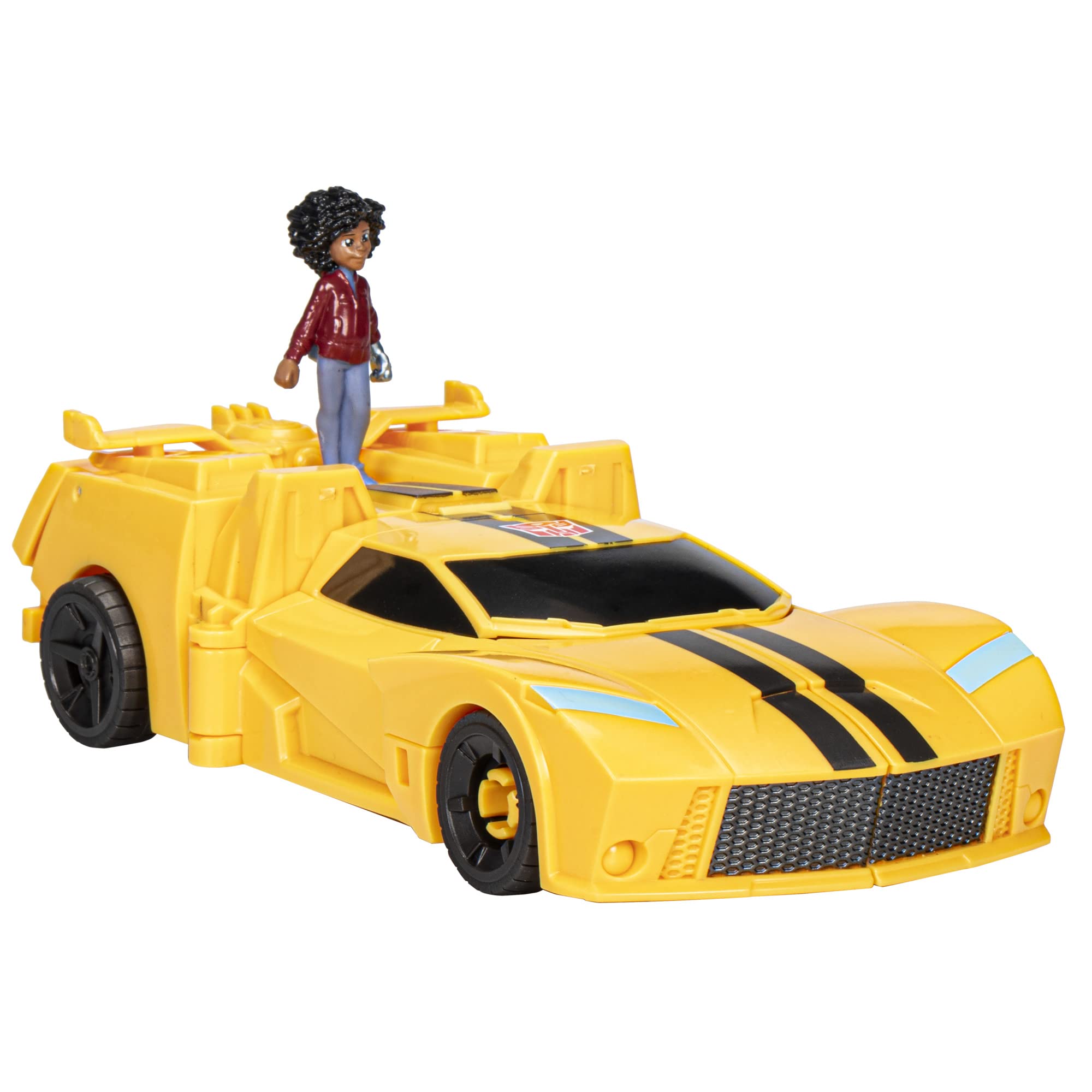 Transformers EarthSpark Bumblebee action figure auto 20 cm con Mo Malto
