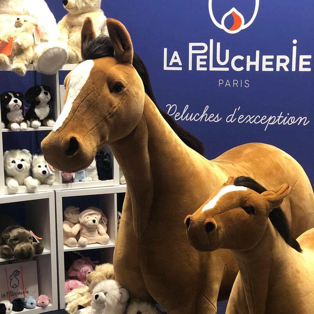 La Pelucherie Big Ones Cavallo e Puledro peluche 130 cm