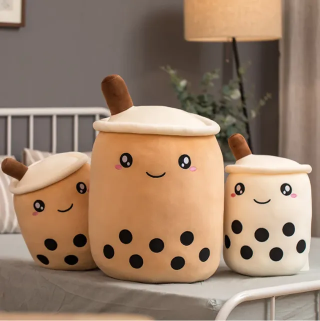 ToyalFriends Boba Bubble Tea peluche 35cm marrone occhi