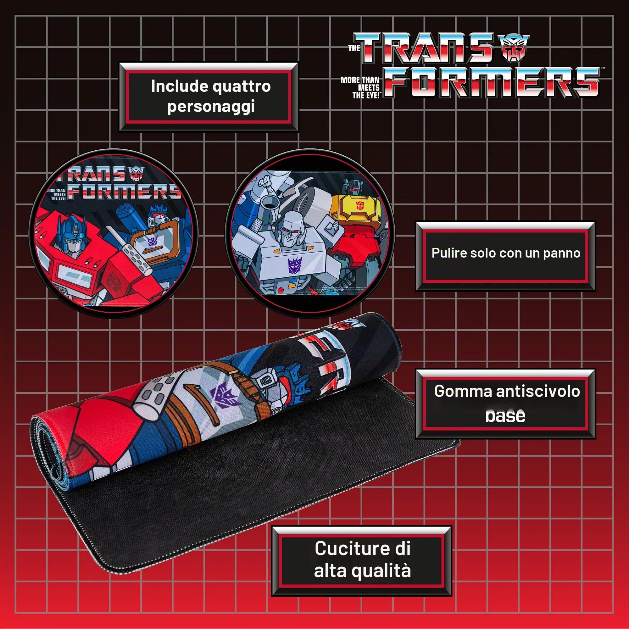 Transformers Jumbo tappetino scrivania 70x30 cm multicolore