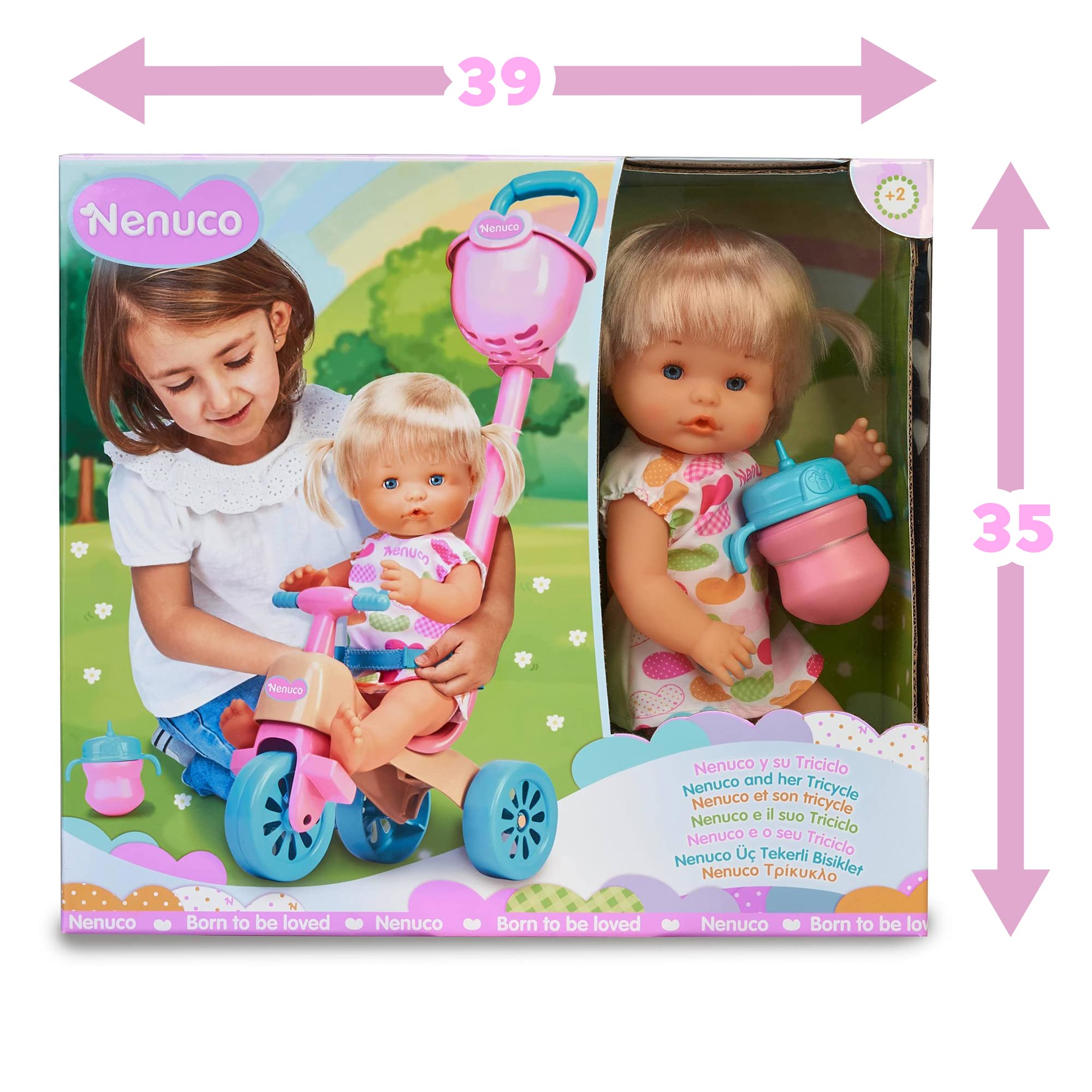 Nenuco Bambole set bambola con triciclo e accessori