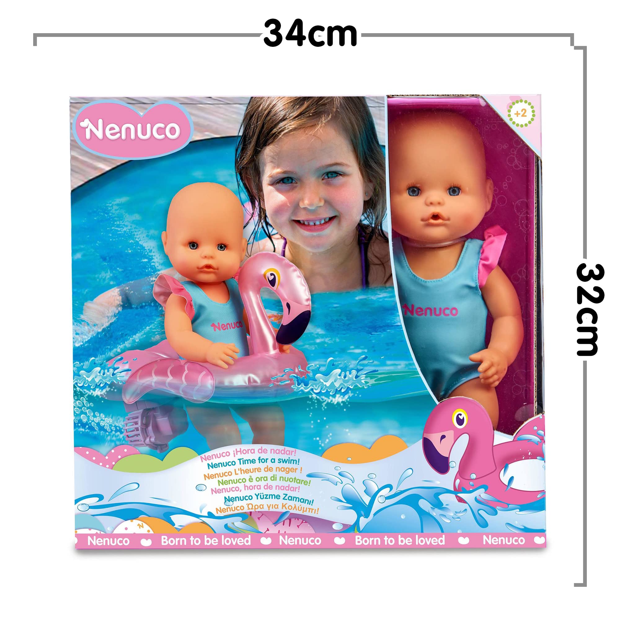 Nenuco È Ora di Nuotare bambola bagnetto flamingo motore