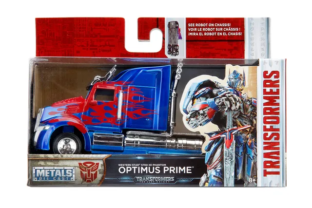 Transformers Jada T5 Optimus Prime camion die-cast 1:32 blu rosso