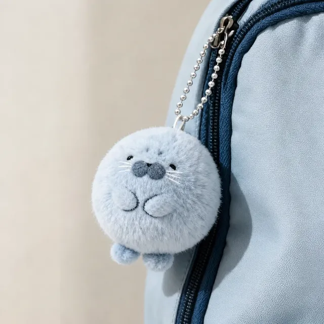 ToyalFriends Ocean Friends Foca portachiavi peluche blu kawaii