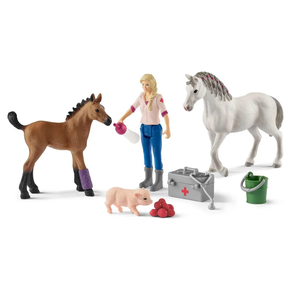 Schleich Horse Club Veterinario Cavalla 42486 playset