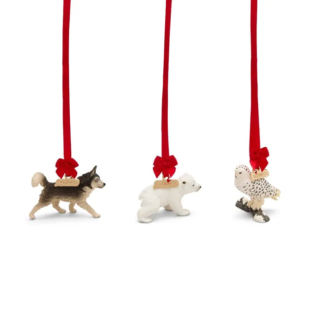 Schleich Farm World Amici Innevati ornamento natalizio