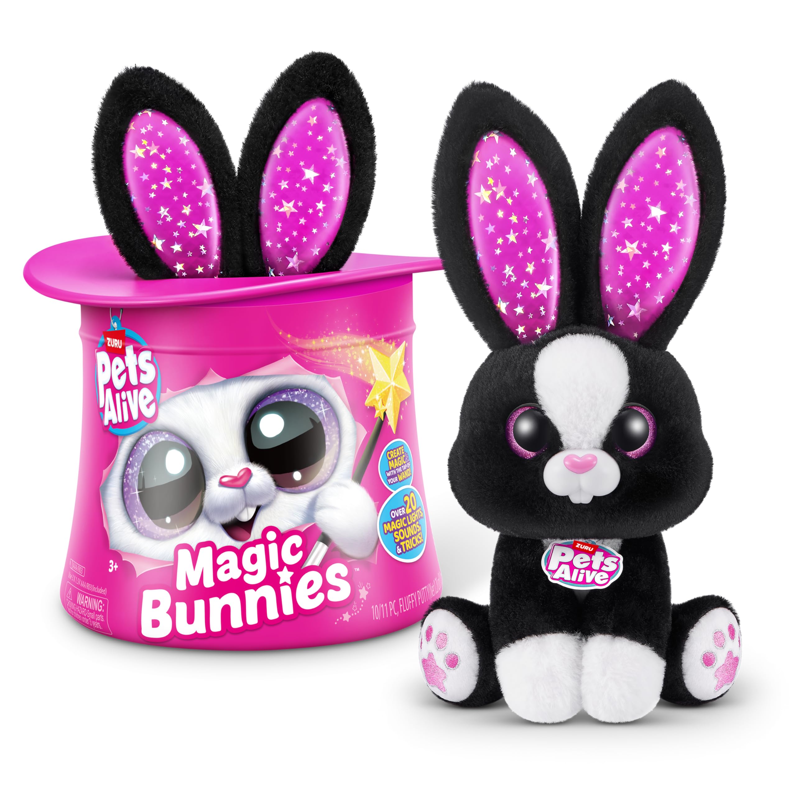 Pets Alive Magic Bunnies Sootie coniglio peluche magico nero