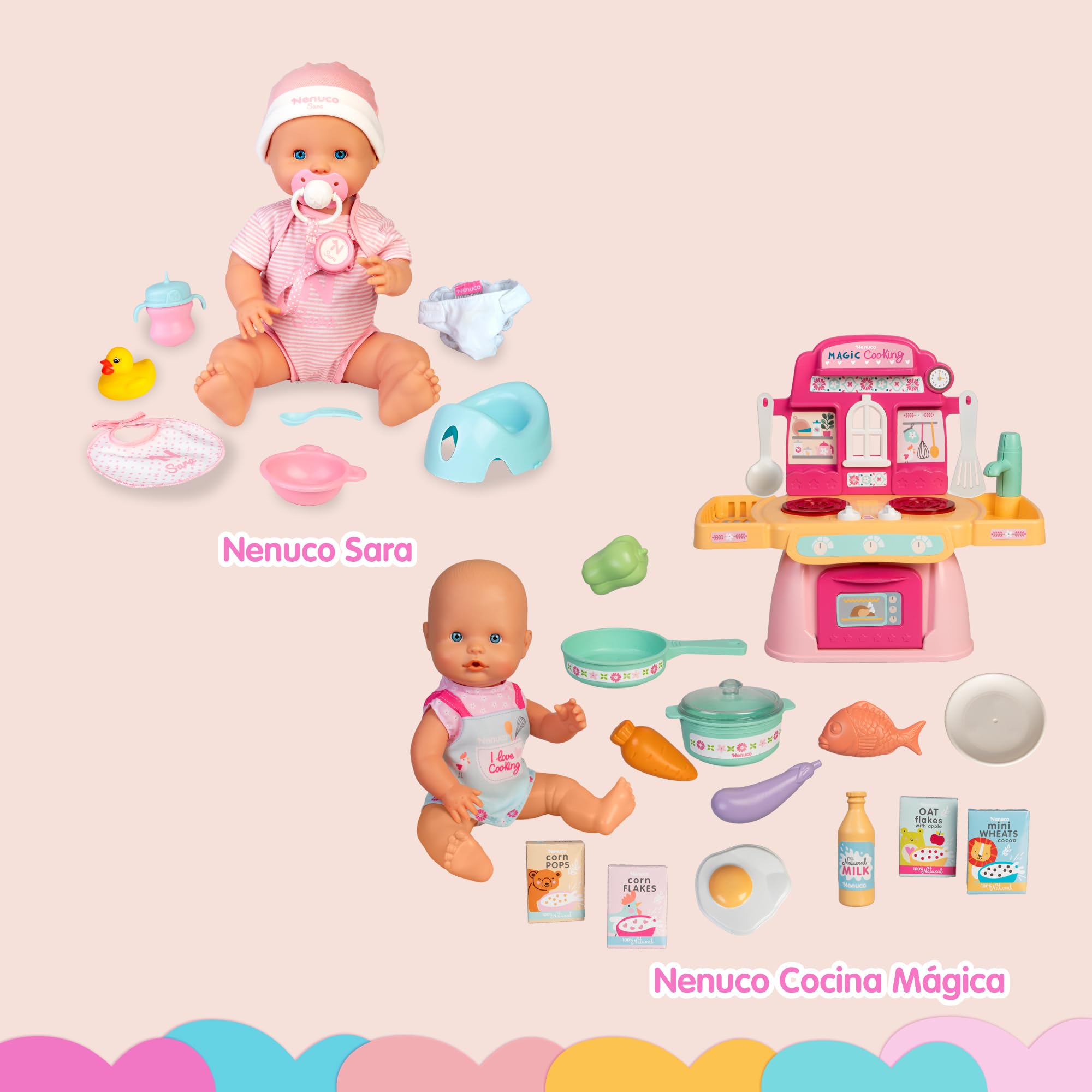 Nenuco Magic Cooking bambola 30cm con cucina luci e suoni