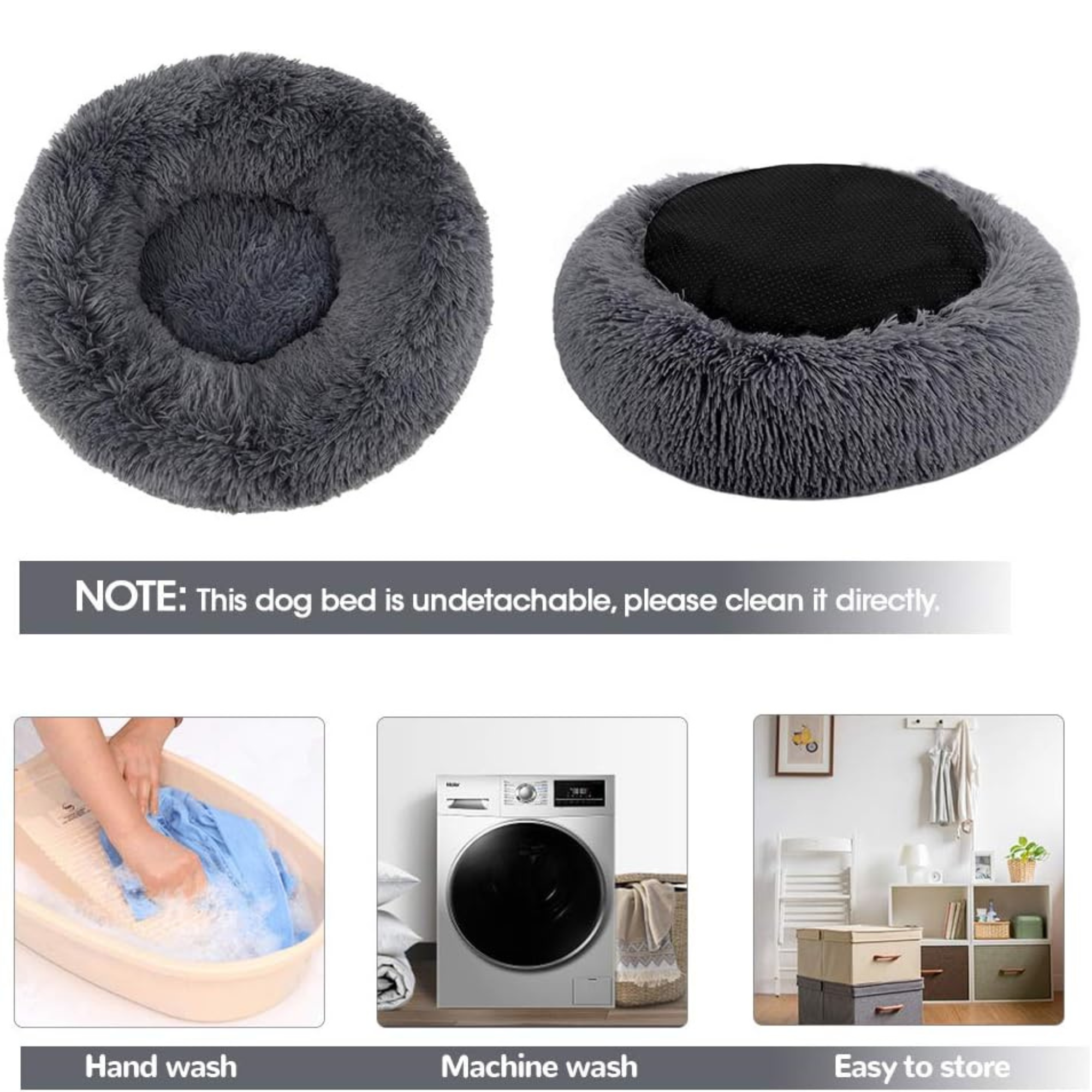 ToyalFriends Pet Beds Rotondo cuscino grigio S 50cm