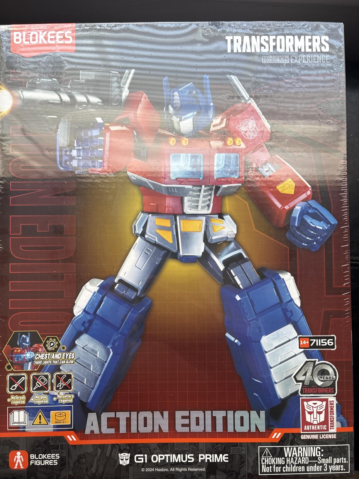 Blokees Transformers G1 Optimus Prime model kit luminoso 188 pezzi