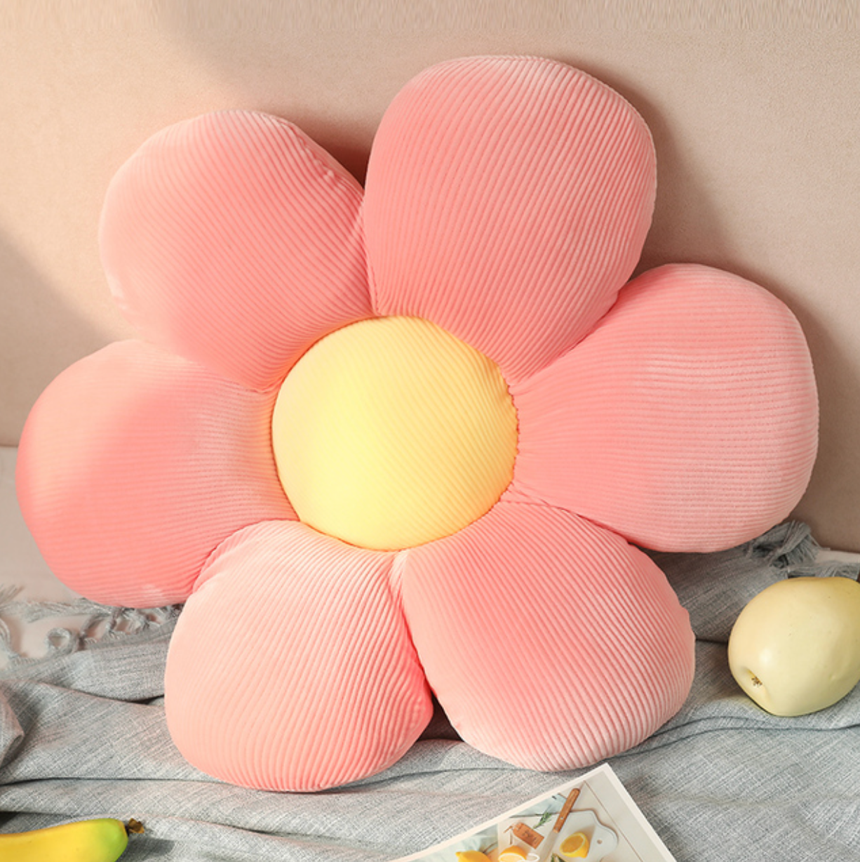 ToyalFriends Flower Plant Fiore Cuscino Giallo Rosa 30cm