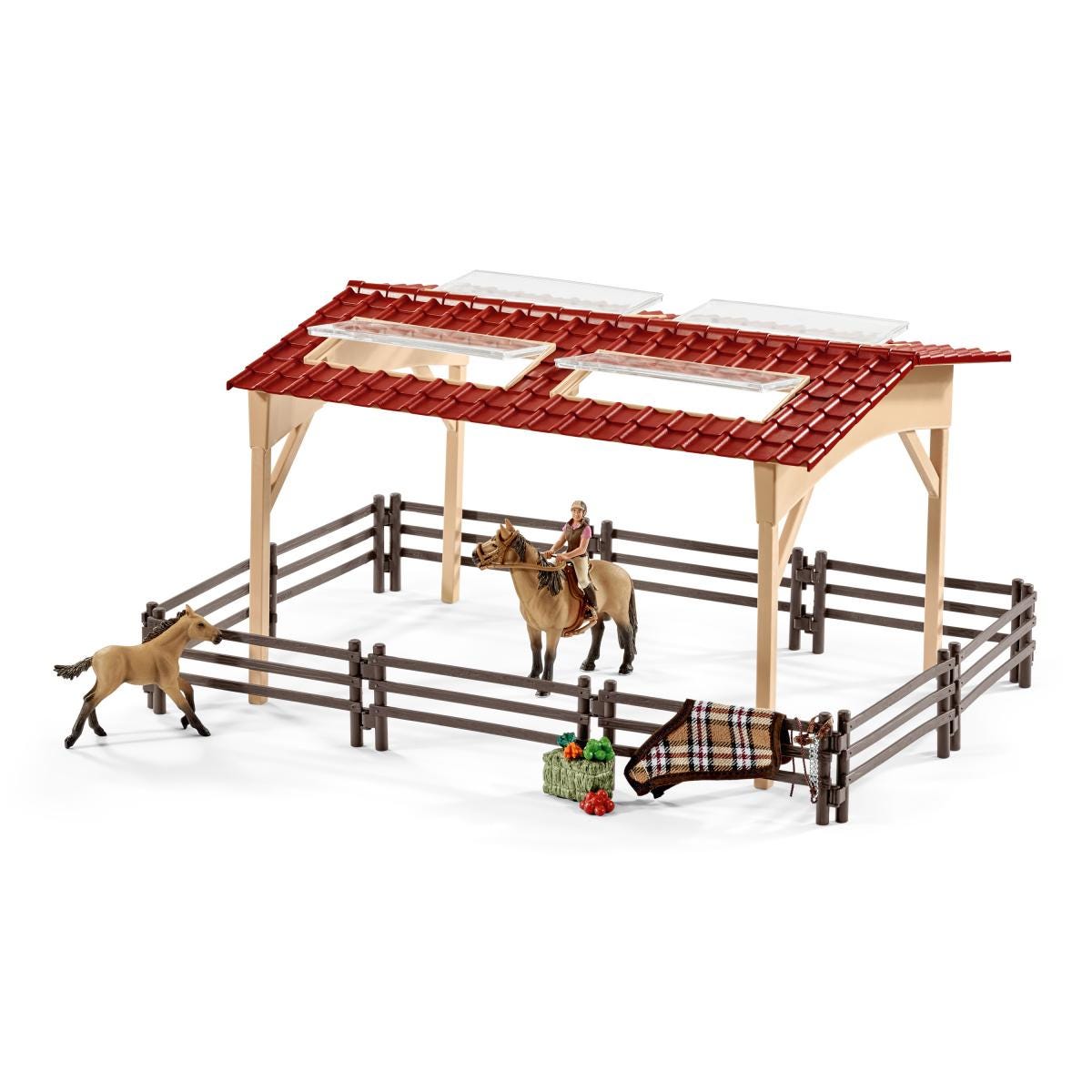 Schleich Horse Club Stalla con Cavalli 42195 Playset Mustang