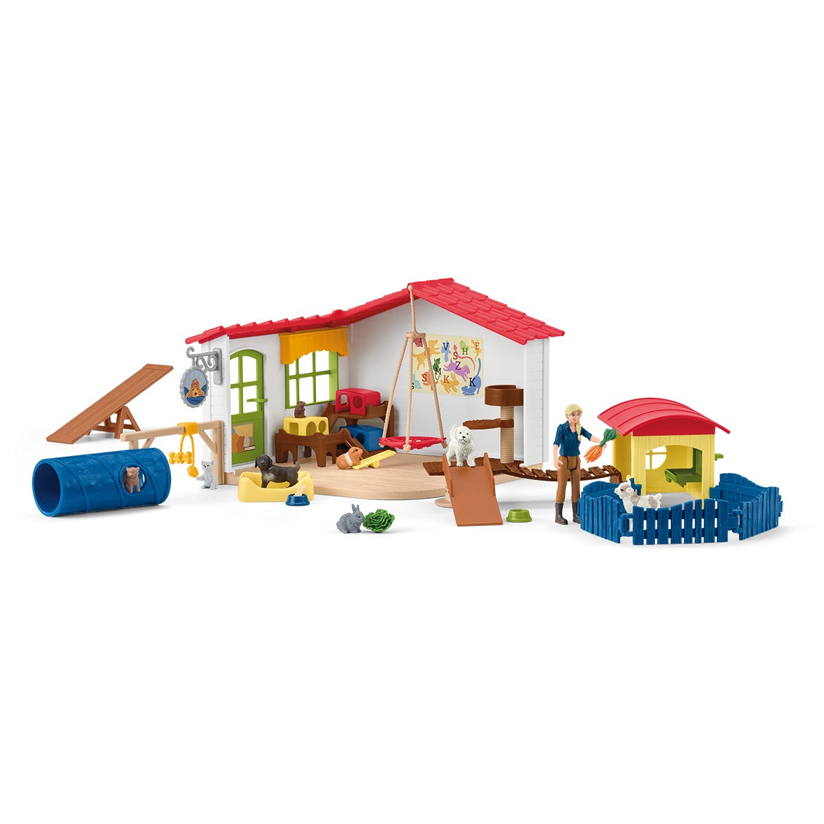 Schleich Farm World 42607 Albergo Animali Playset Cuccioli