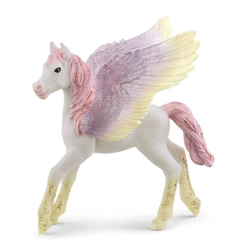 Schleich Bayala Sunrise Pegasus Foal action figure puledro alba