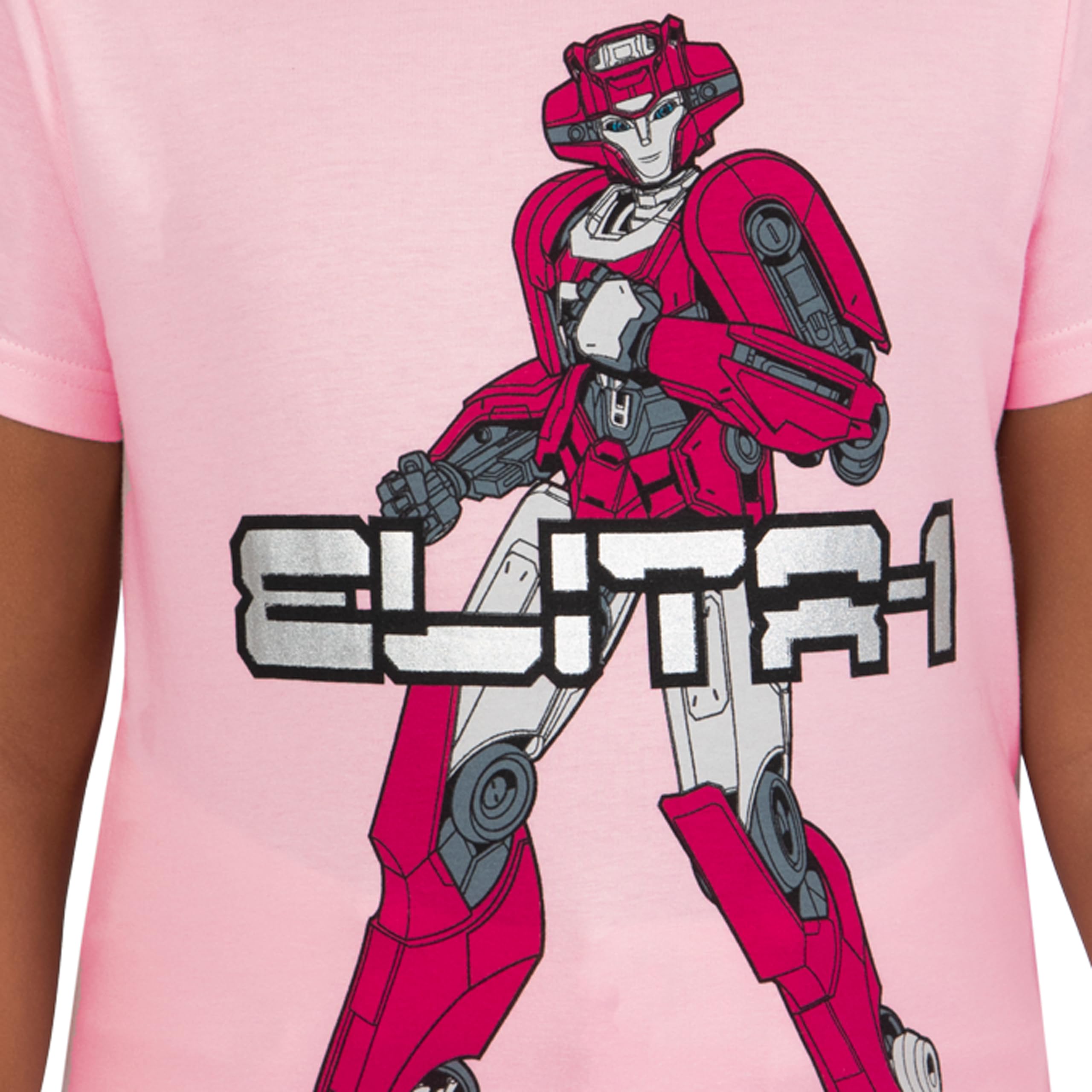 Transformers One T-Shirt Bambina Rosa Elita Cotone 3-10 Anni