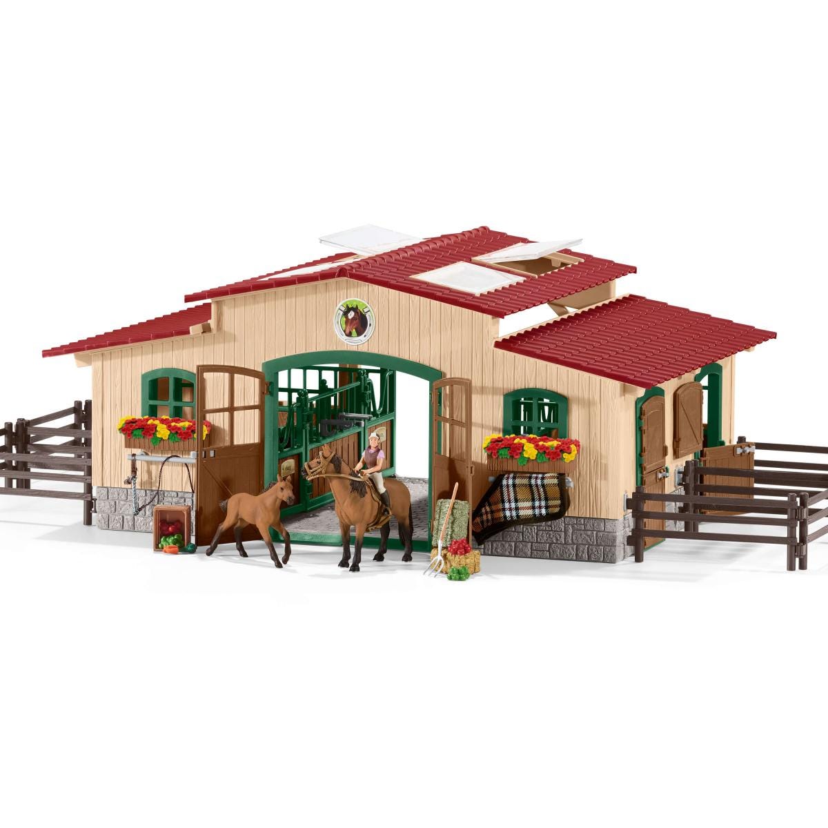 Schleich Horse Club Stalla con Cavalli 42195 Playset Mustang