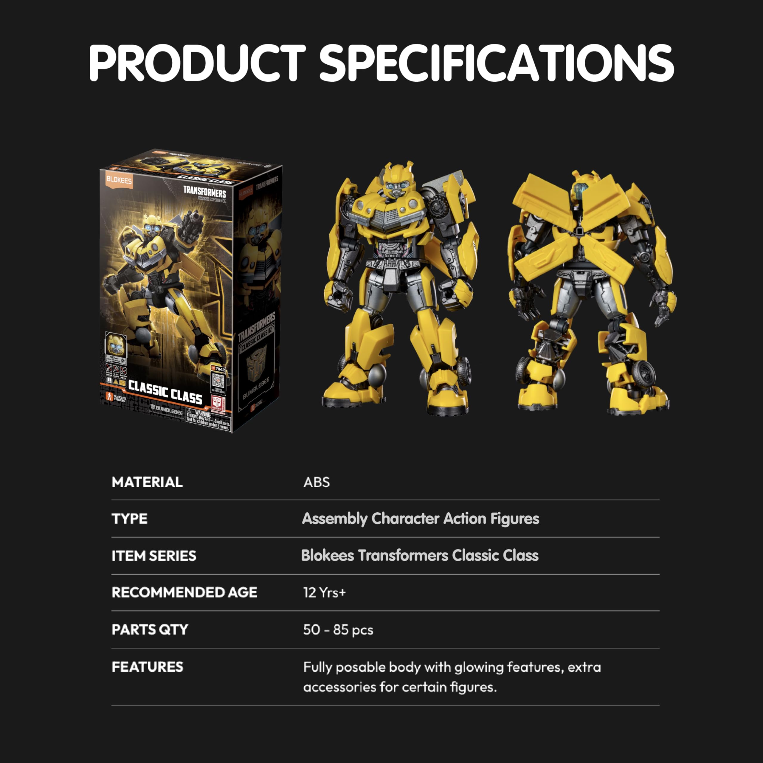 Transformers Blokees Classic 02 Bumblebee model kit da costruire