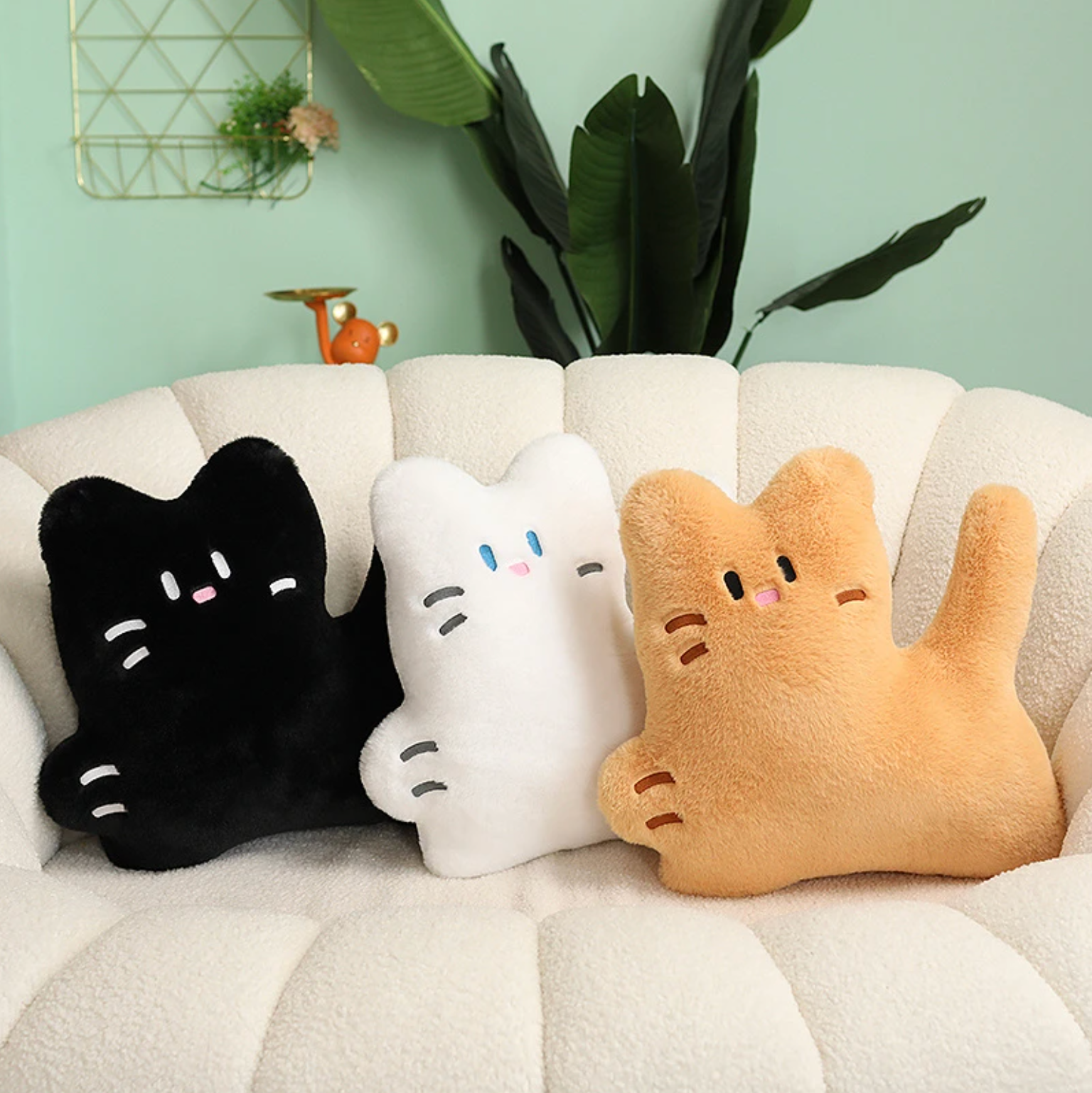 ToyalFriends Cats White Sitting peluche gatto bianco seduto cuscino