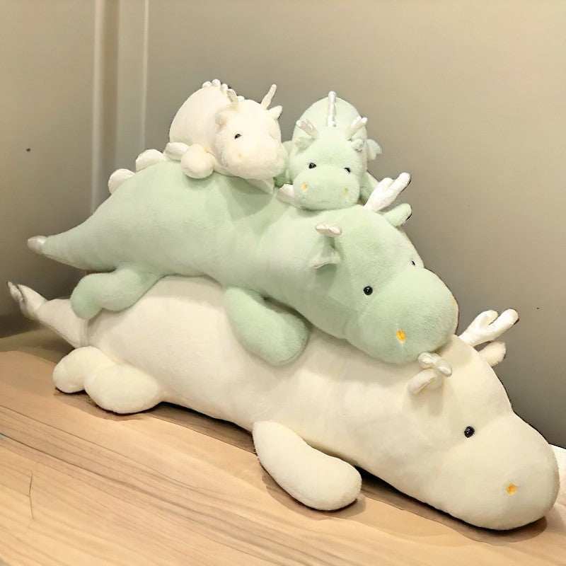 ToyalFriends Dinosaurs dinosauro peluche 70cm verde cuscino lungo