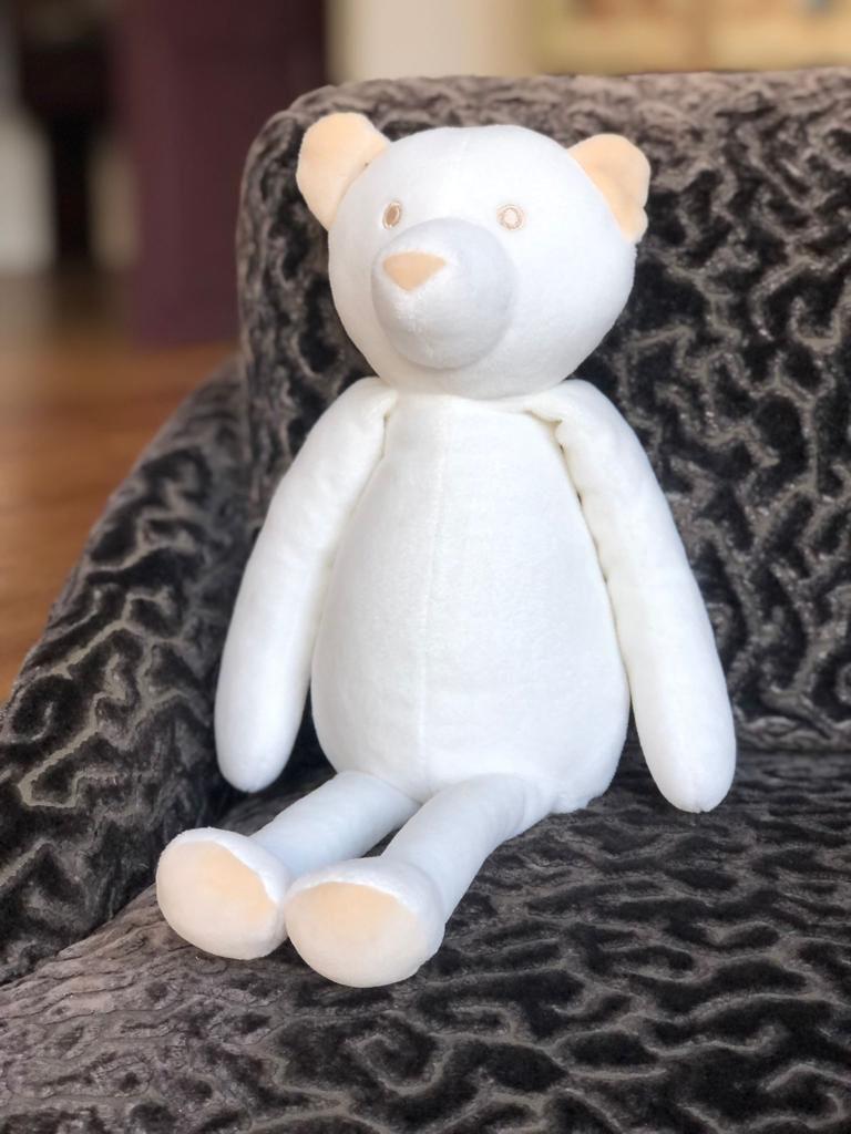 La Pelucherie First Bear Comforter orsacchiotto Small 36cm bianco