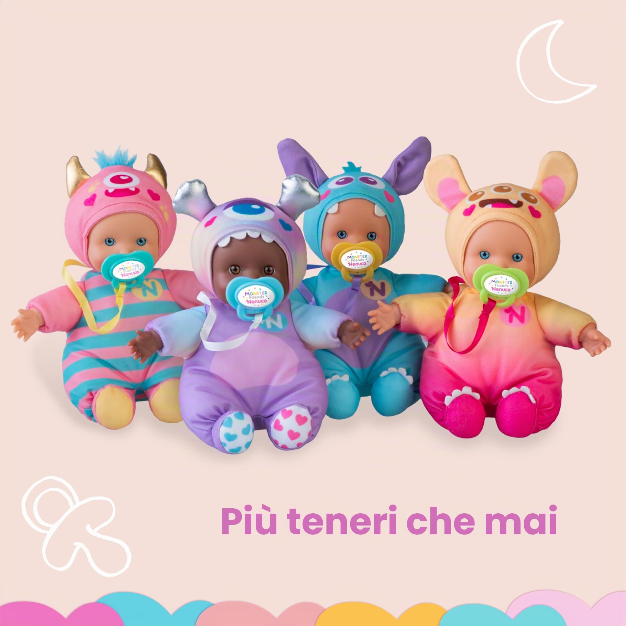 Nenuco Bambole NFNB1100 Bambola 15 cm Rosa Monster Friends