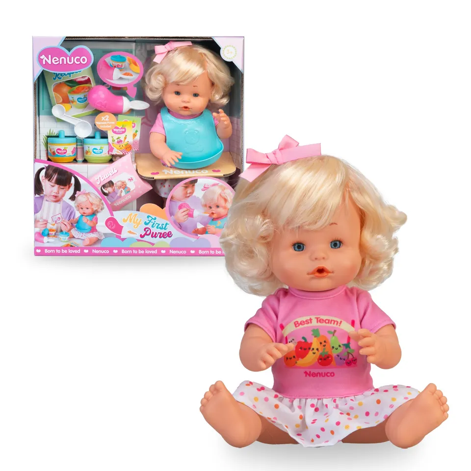 Nenuco Prima Pappa bambola 35cm bionda con accessori