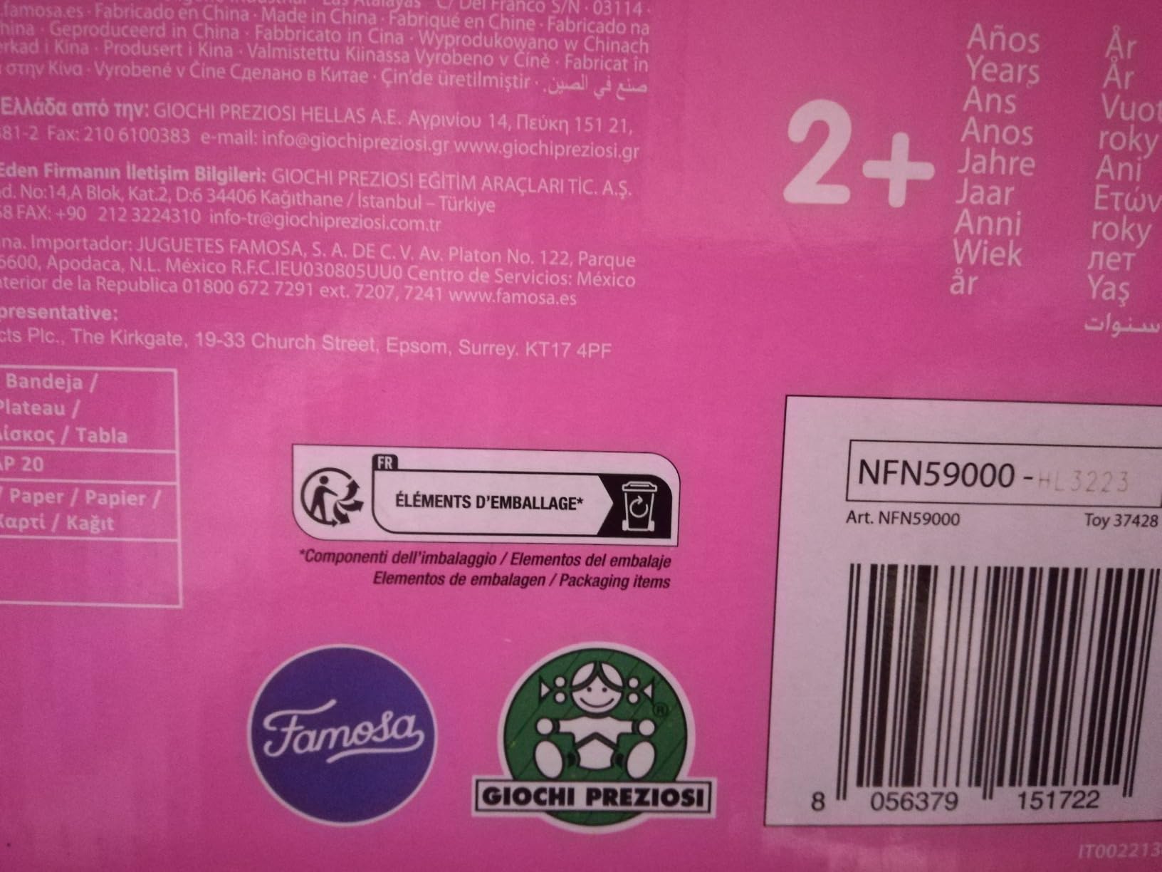 Nenuco Bambole NFN59000 bambola 35 cm con slitta rosa