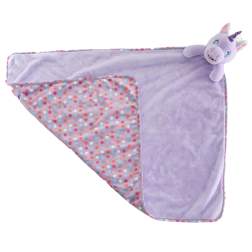 Cubbies Blankies Starflower coperta unicorno lilla large