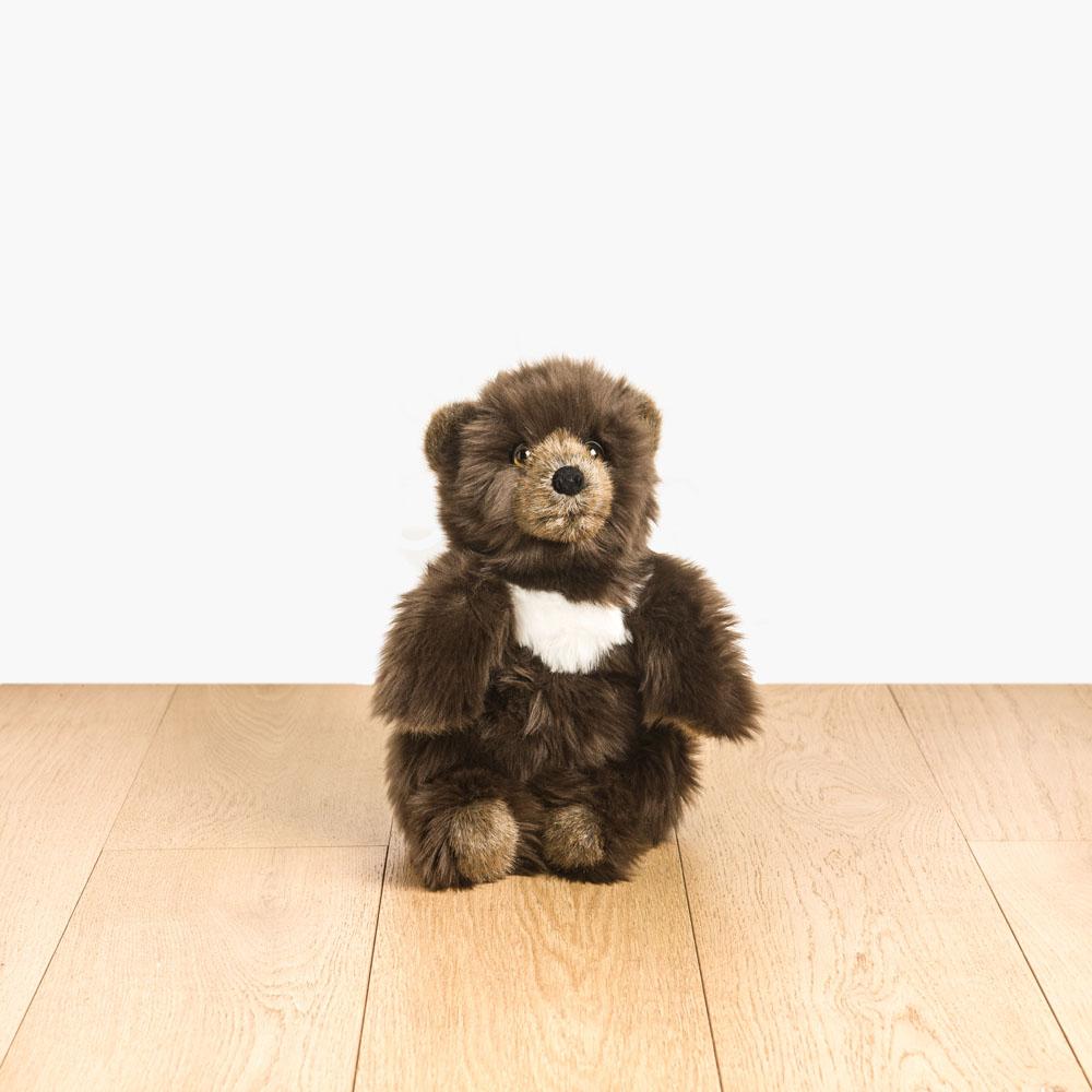 La Pelucherie Gabin peluche orso marrone 35cm morbido setoso