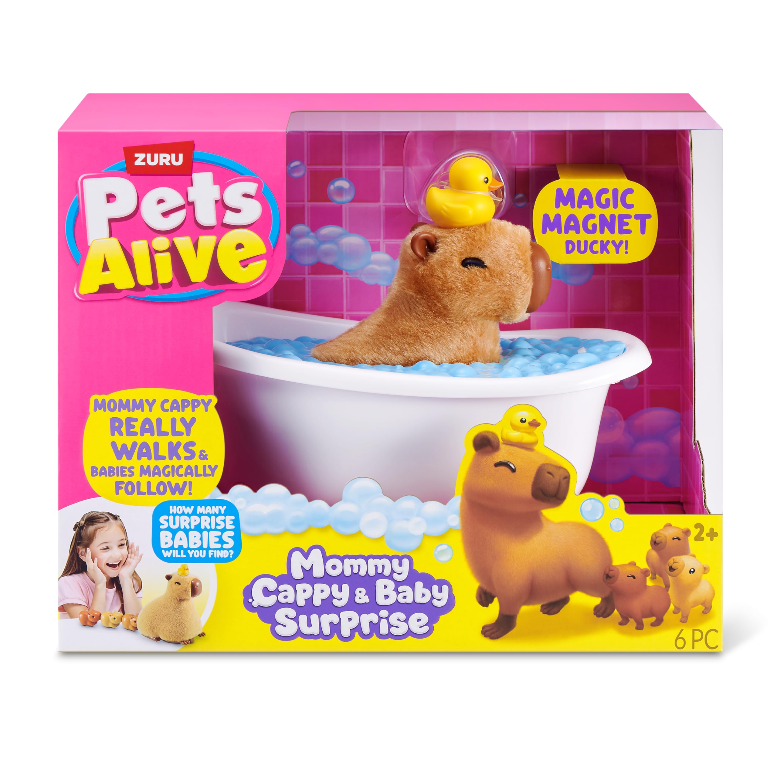 Pets Alive Mommy & Baby Surprise peluche Capibara con cuccioli