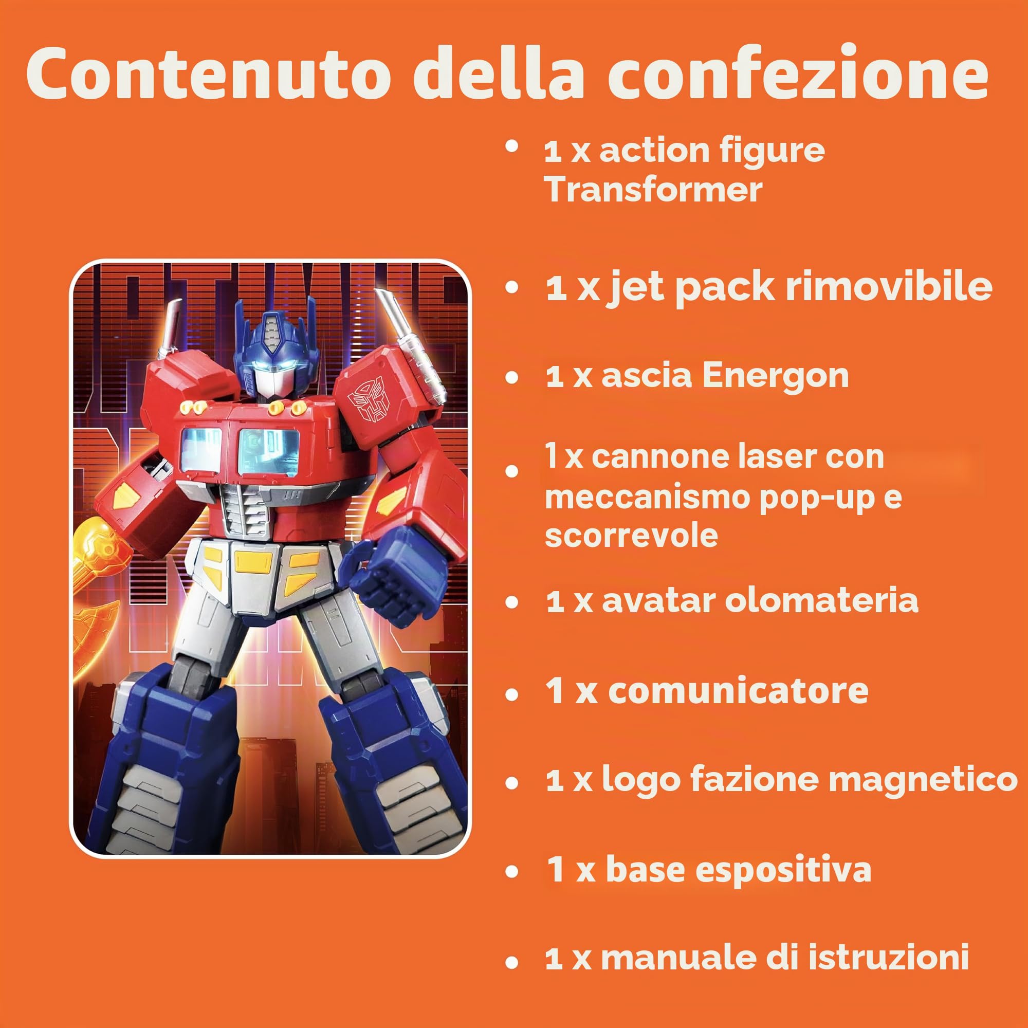 Blokees Transformers G1 Optimus Prime model kit luminoso 188 pezzi