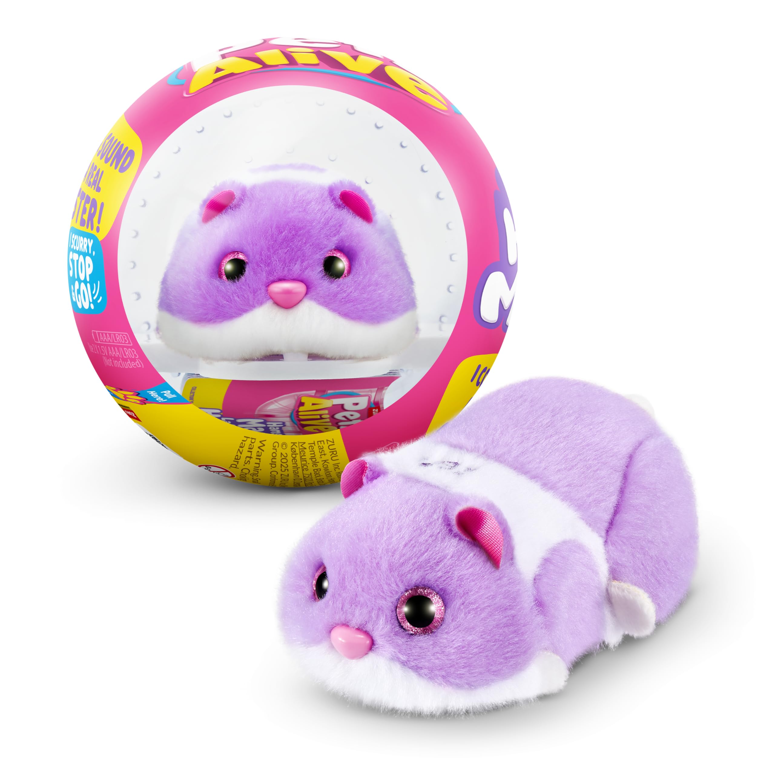 Pets Alive Hamster Mania viola peluche interattivo 20 suoni