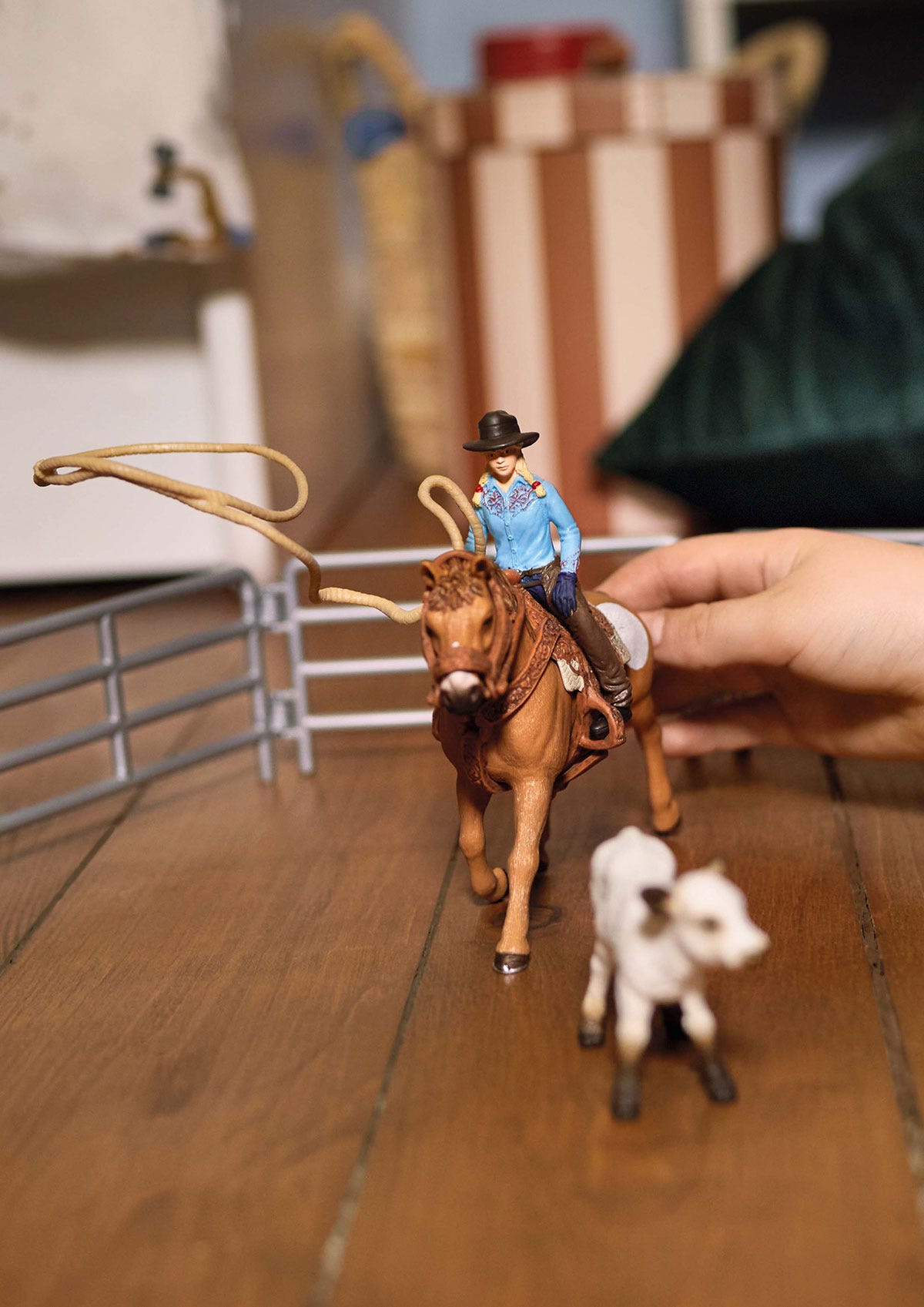 Schleich Horse Club Team Roping Cowgirl 42577 set cavallo