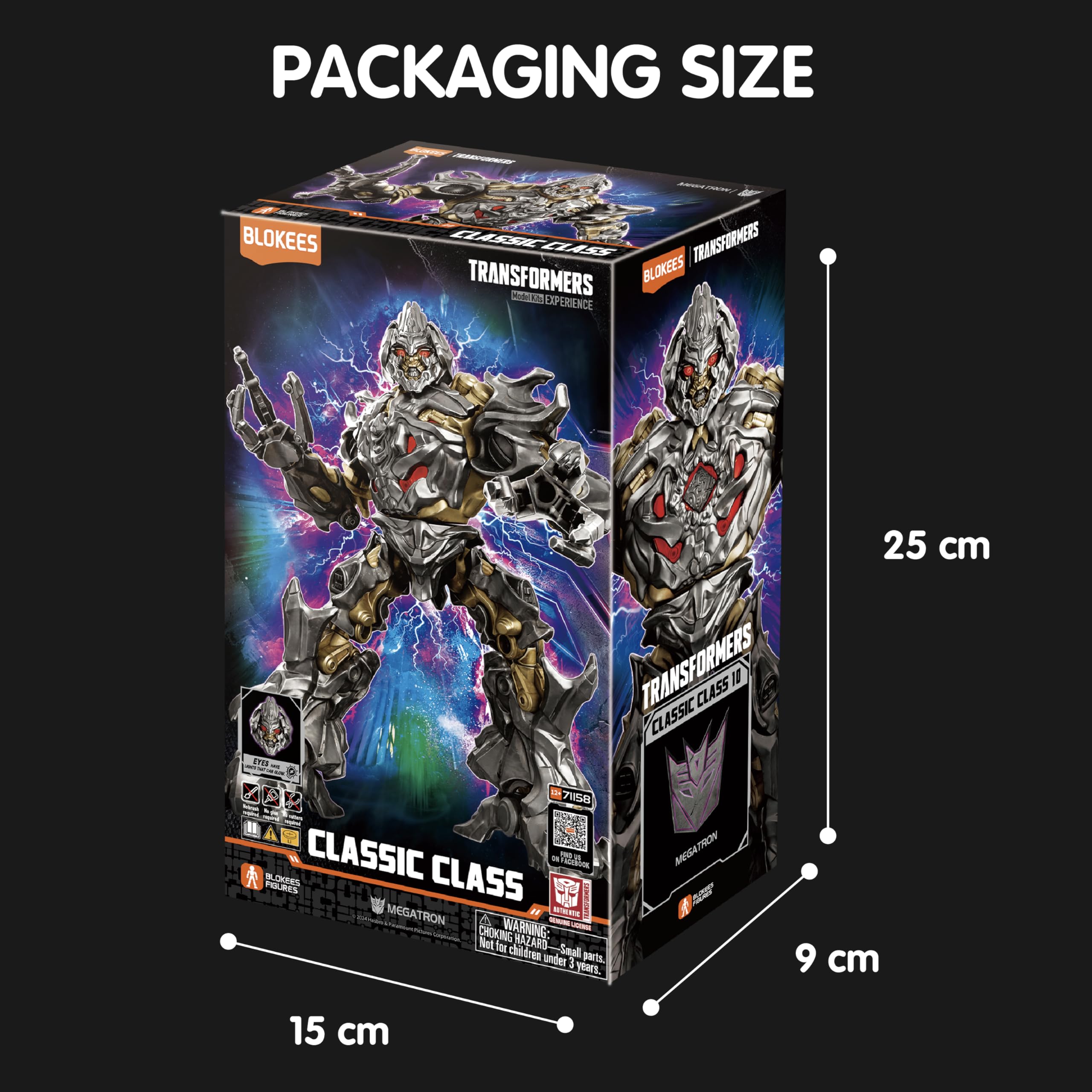 Transformers Classic Class 10 Megatron kit modello 75 pezzi