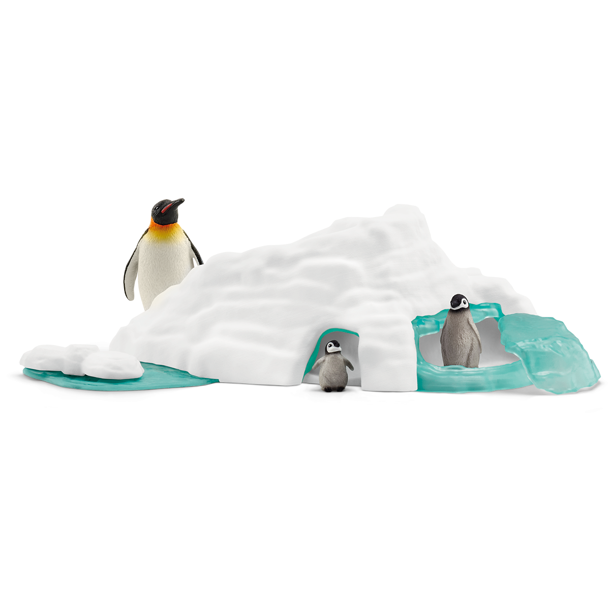 Schleich Wild Life Famiglia di pinguini set giocattolo scivolo ghiaccio