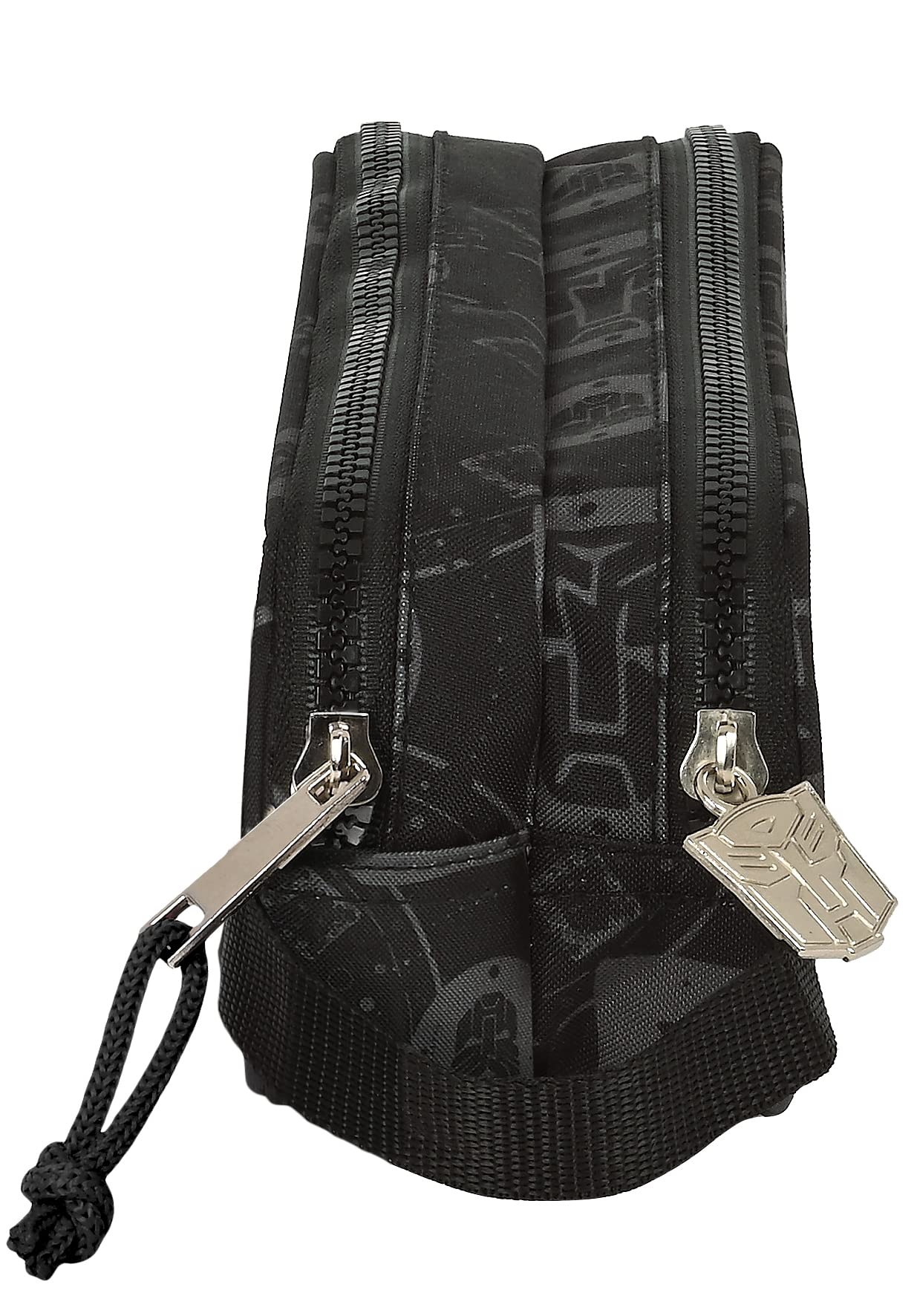 Transformers astuccio scuola doppio nero 21x6x8 cm