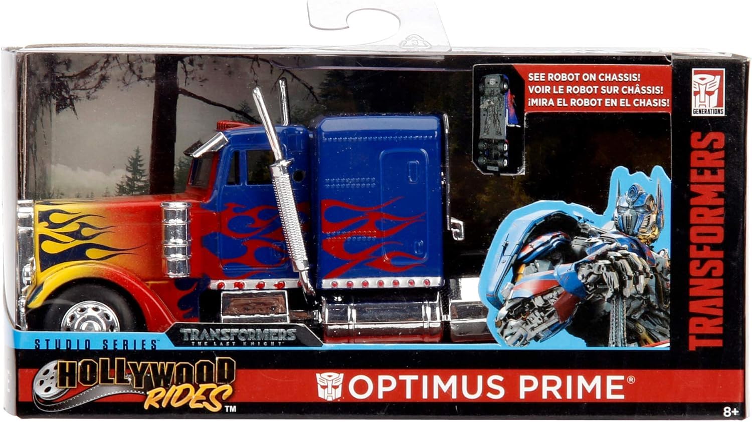 Jada Transformers T1 Optimus Prime macchinina die-cast 1:32 rosso blu